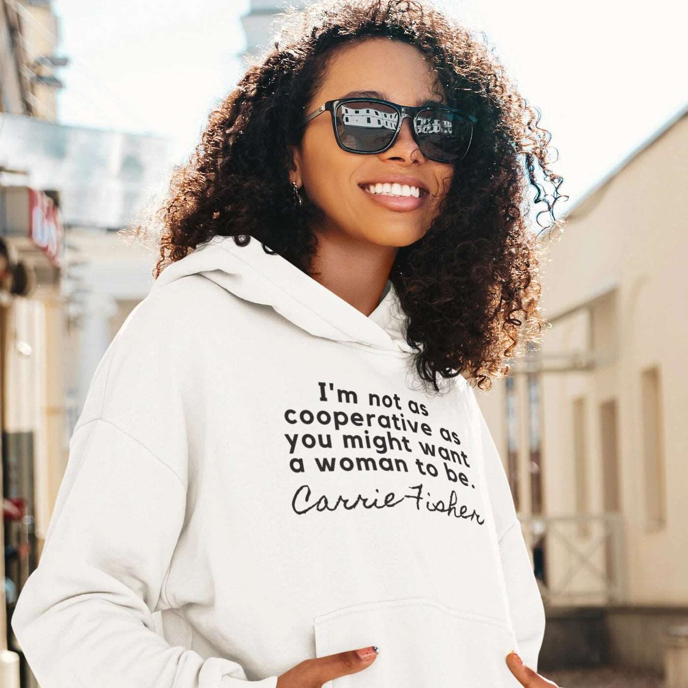 Carrie Fisher Quote Hooded Sweatshirt