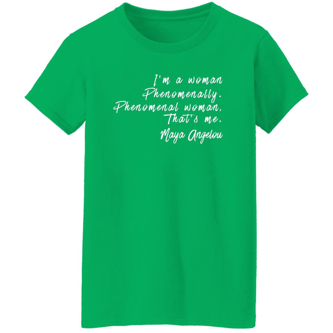 Maya Angelou Phenomenal Woman Quote T-Shirt