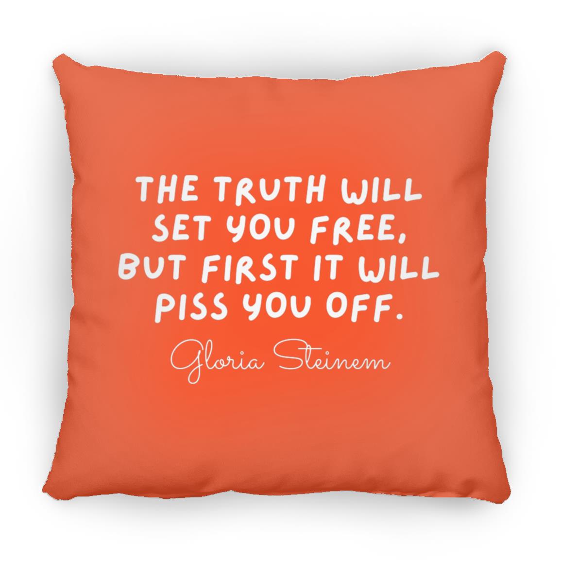 Gloria Steinem Quote Throw Pillow