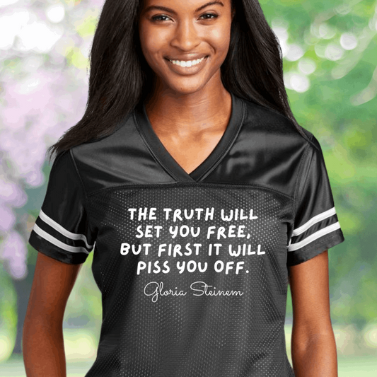 Gloria Steinem Quote Ladies' Replica Jersey