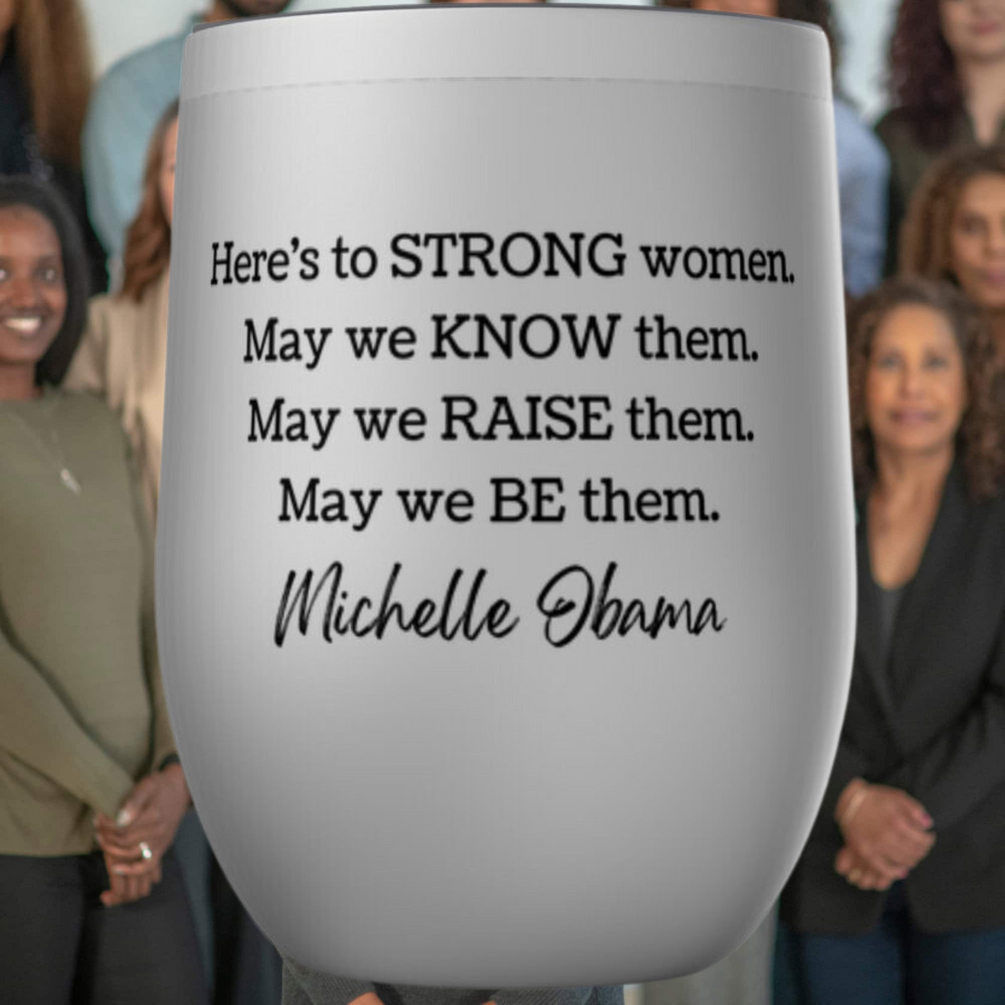 Michelle Obama Here'S To Strong Women Quote Feminist Tumbler