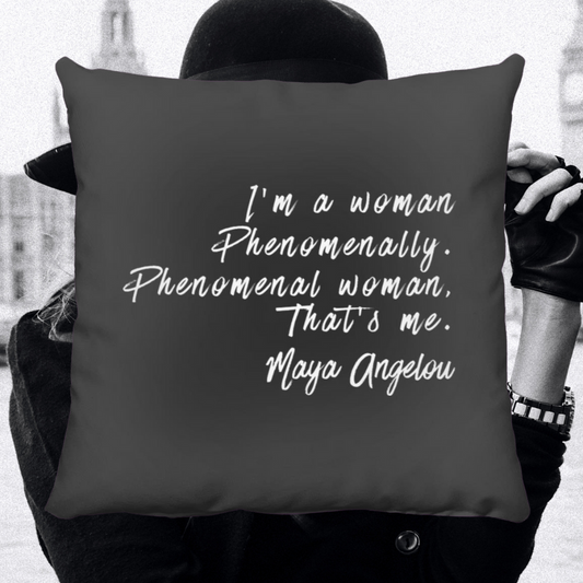 Maya Angelou Phenomenal Woman Quote Throw Pillow