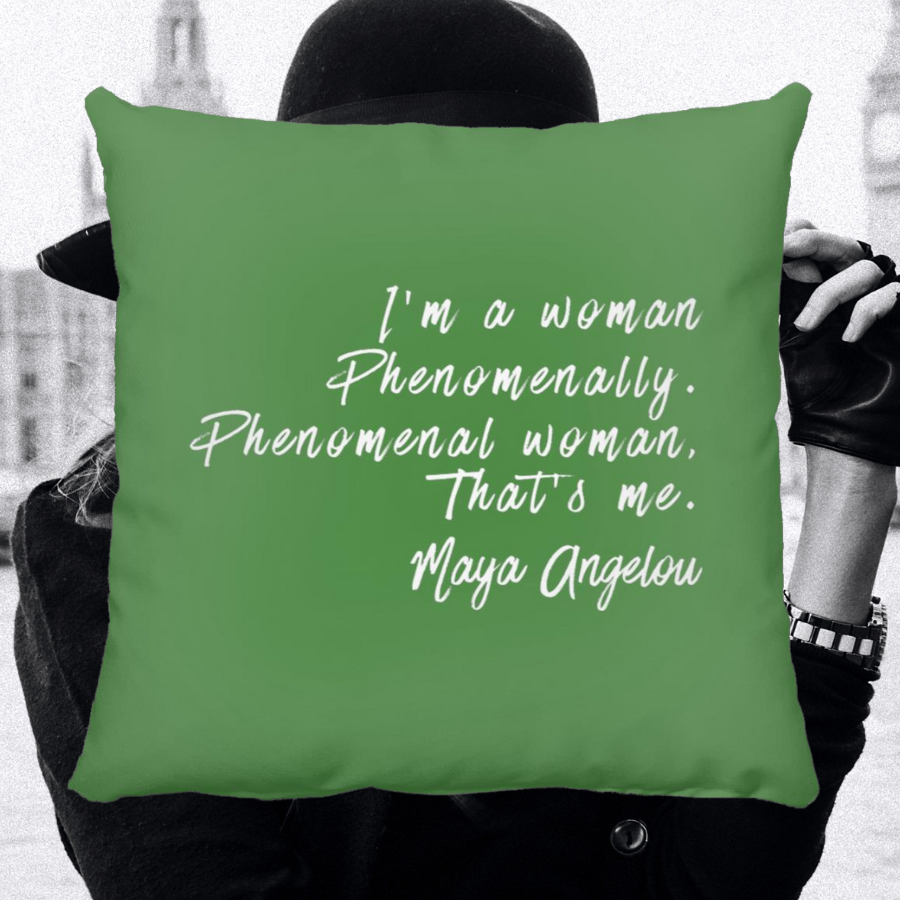 Maya Angelou Phenomenal Woman Quote Throw Pillow