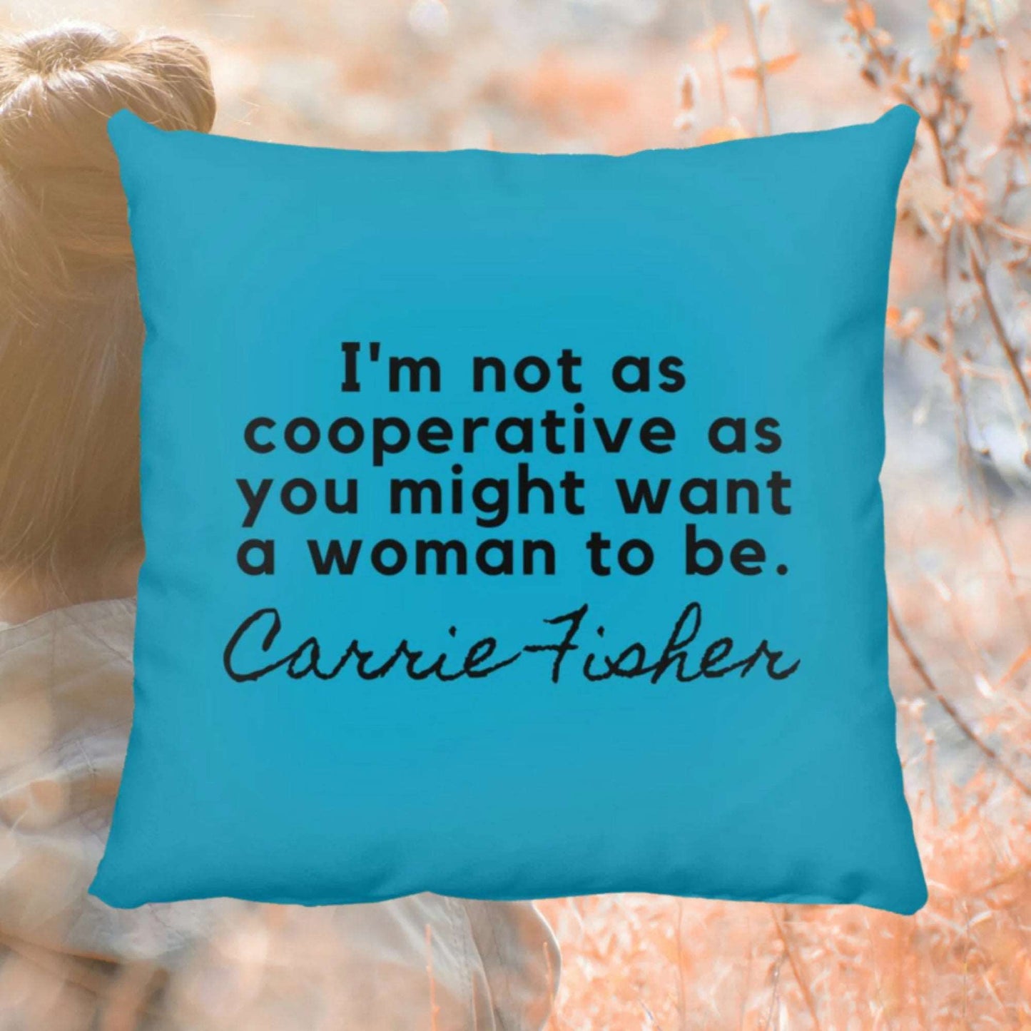 Carrie Fisher Quote Throw Pillow