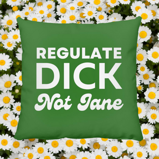 Regulate Dick Not Jane Throw Pillow